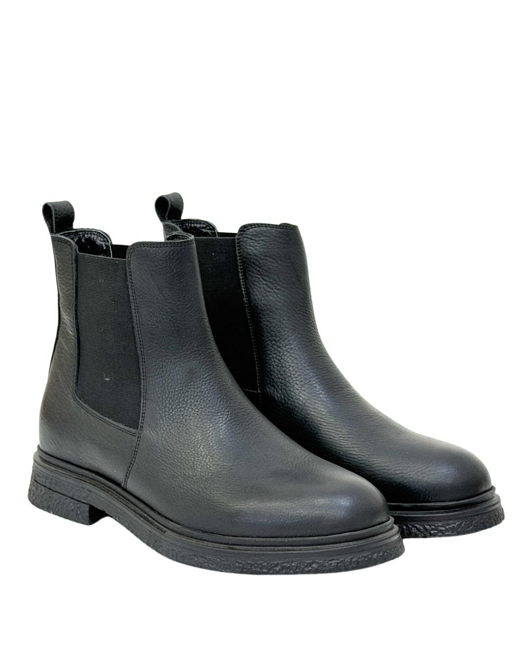 Hakiki Deri 3 Cm Kauçuk Tabanlı Bot