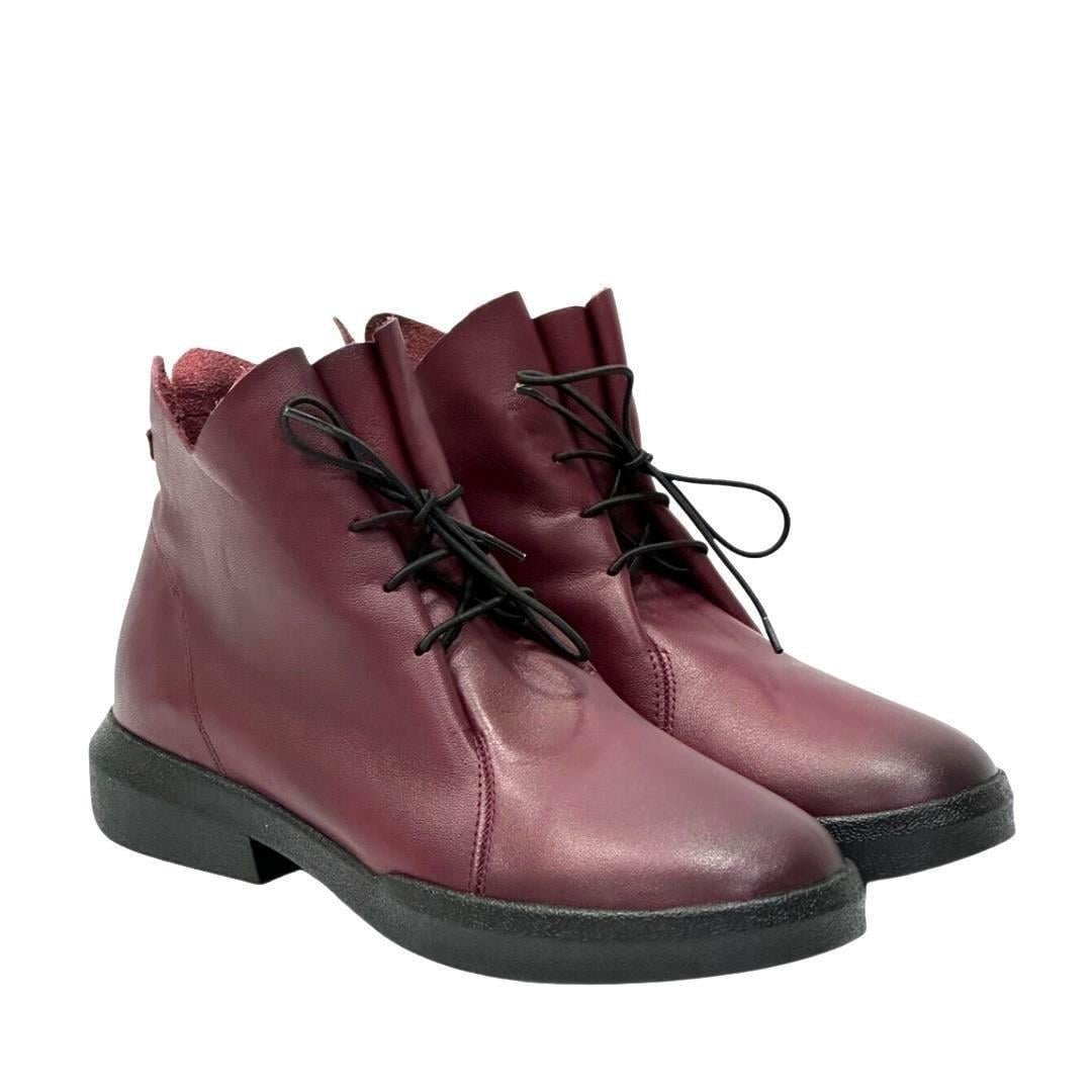 Hakiki Deri 3 Cm Tabanlı Bağçıklı Bot