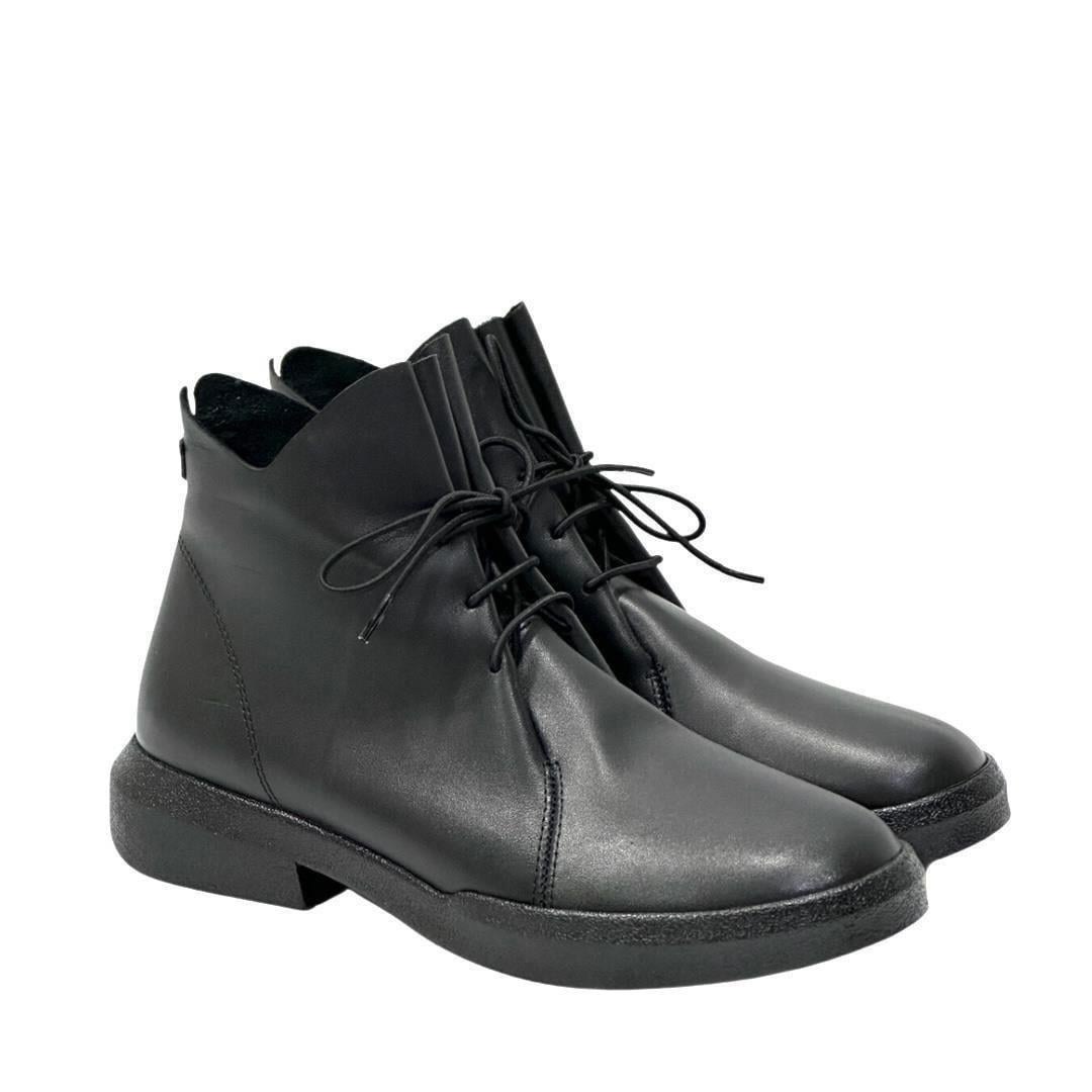 Hakiki Deri 3 Cm Tabanlı Bağçıklı Bot