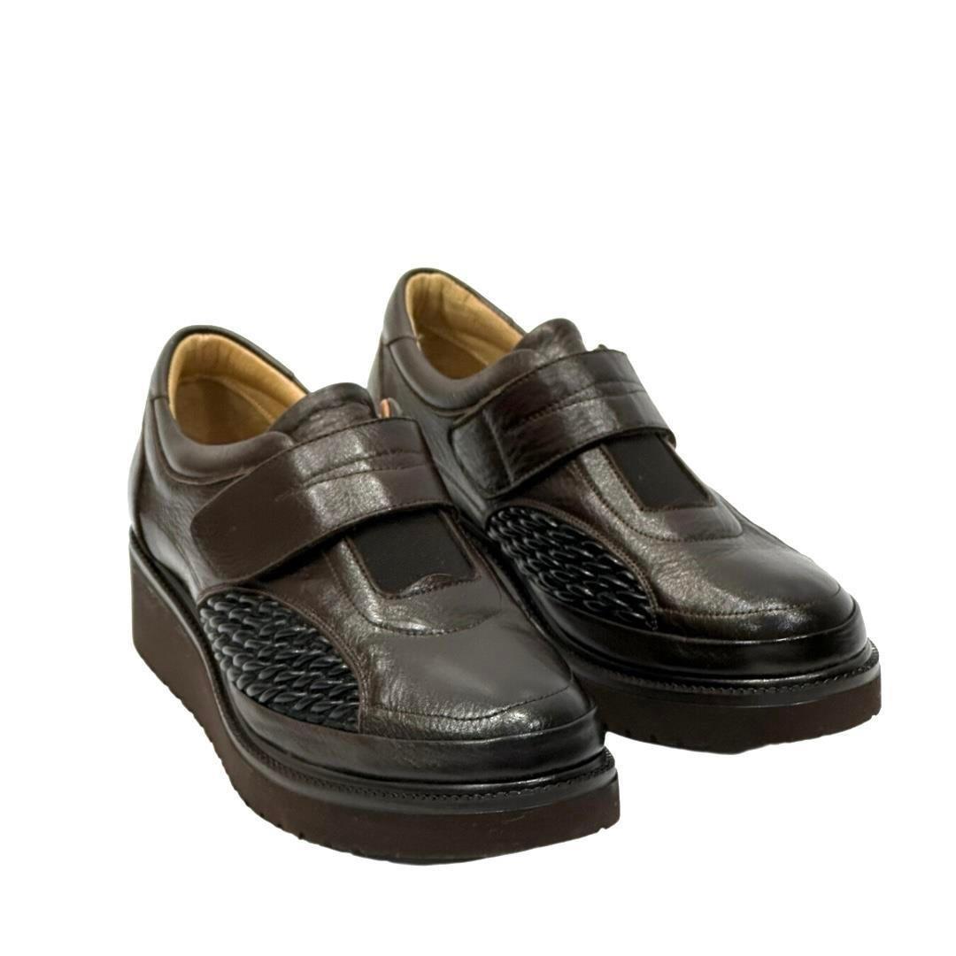 Hakiki Deri 4 Cm Dolgu Topuklu Özel Kemik Detaylı Çırt Çırtlı Rahat Ayakkabı