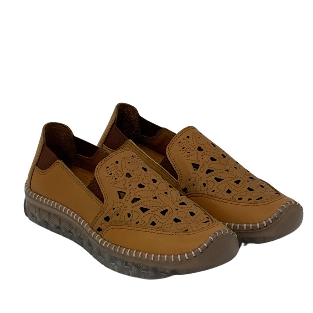 Hakiki Deri Delikli El Yapımı Yumuşacık Tabanlı Rahat Ayakkabı