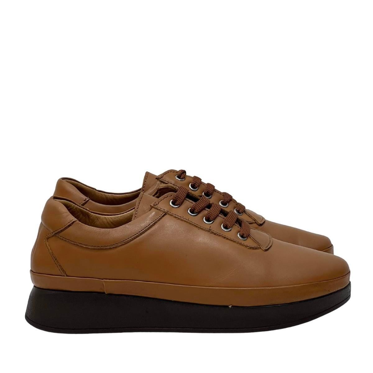 Hakiki Deri Ortopedik 3 Cm Dolgu Topuklu Ayakkabı