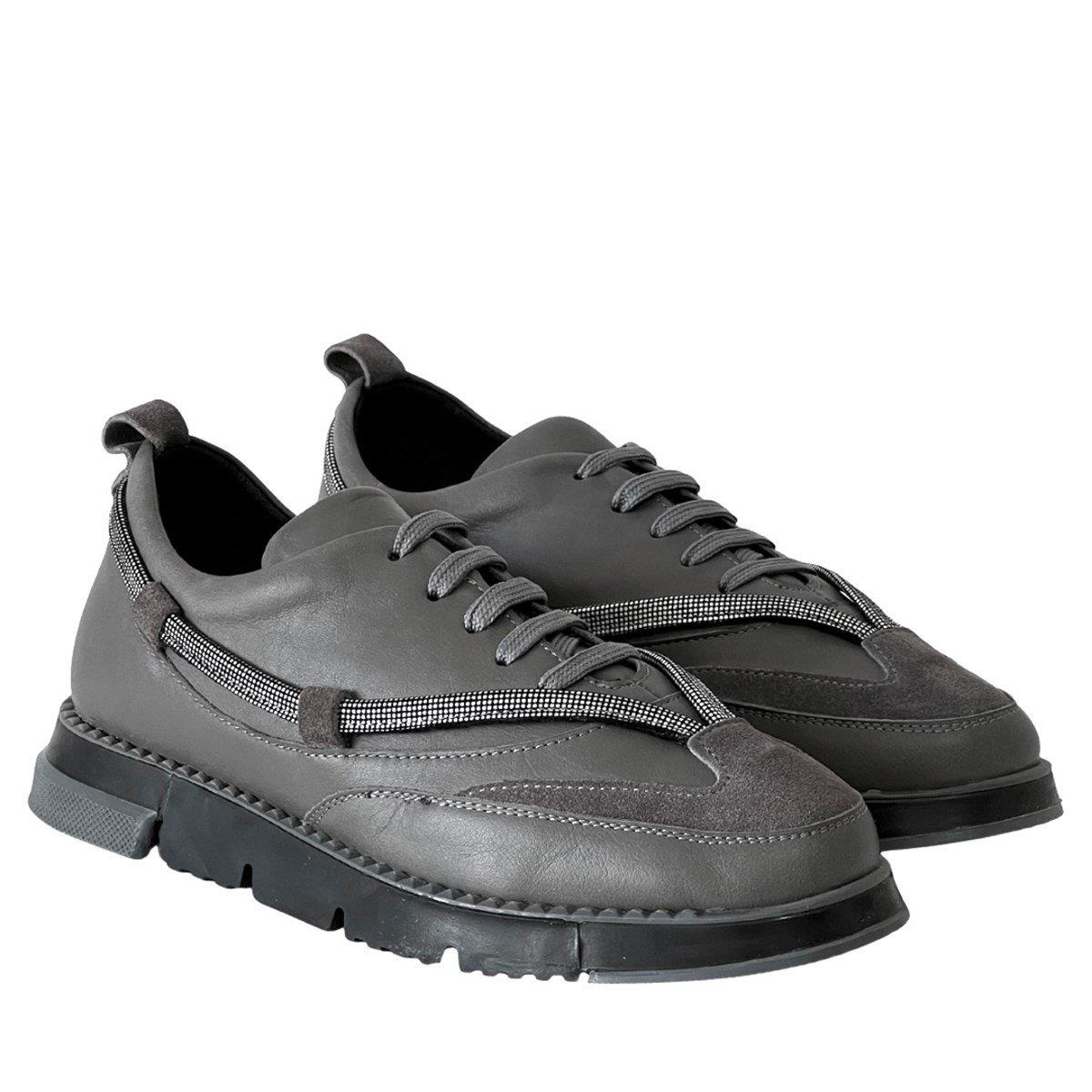 Hakiki Deri Tasarım 3 Cm Tabanlı Loafer
