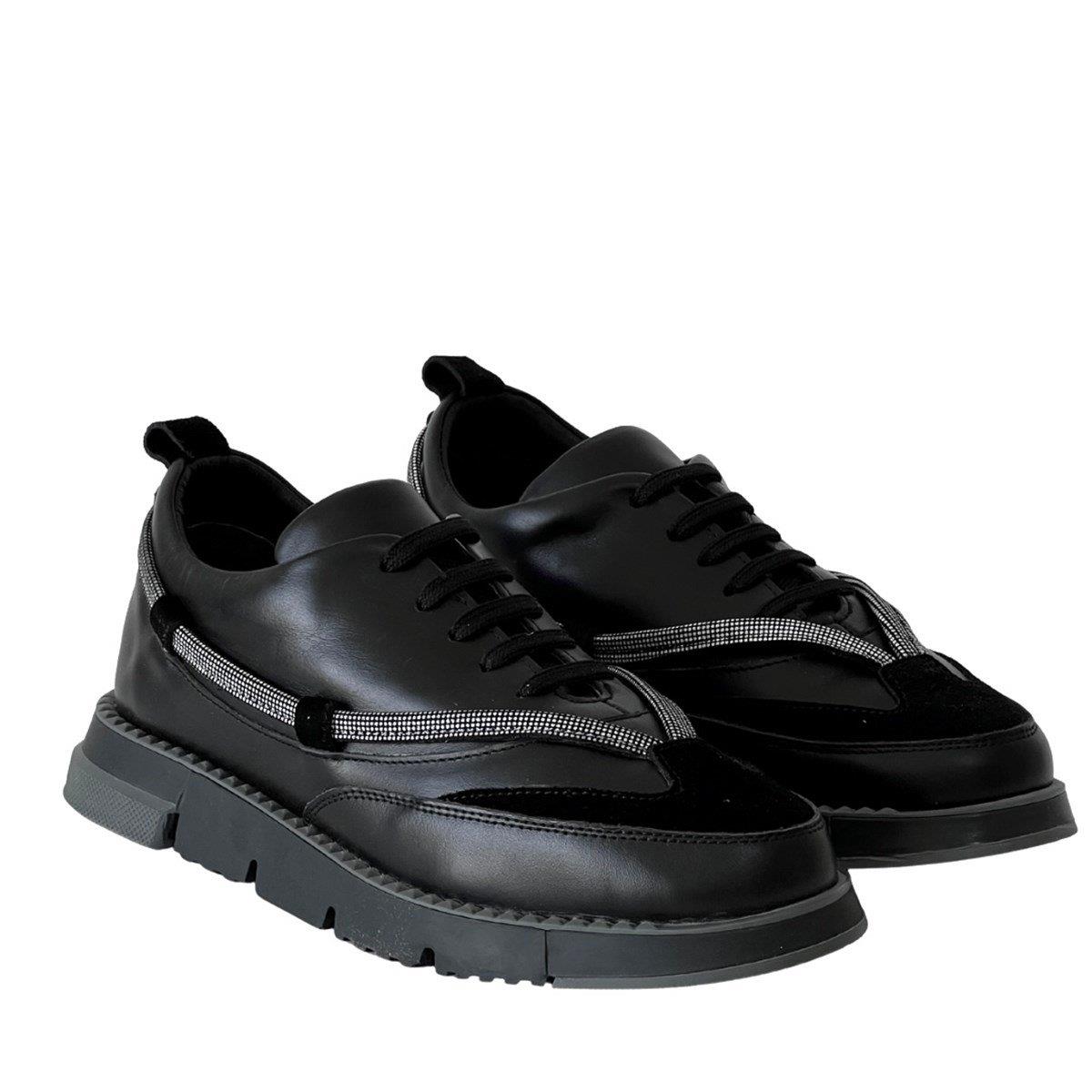 Hakiki Deri Tasarım 3 Cm Tabanlı Loafer