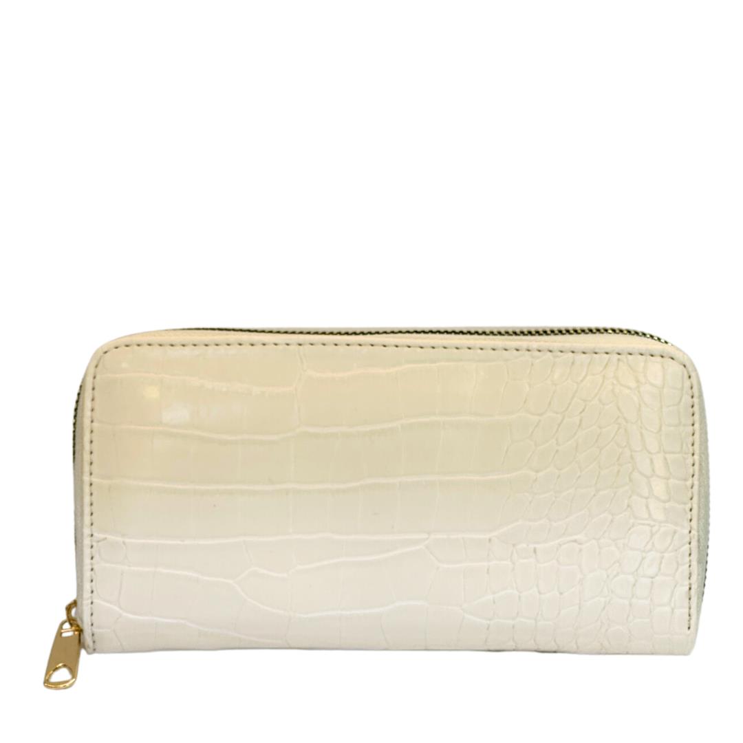 Kroko Baskılı Çok Gözlü Cüzdan