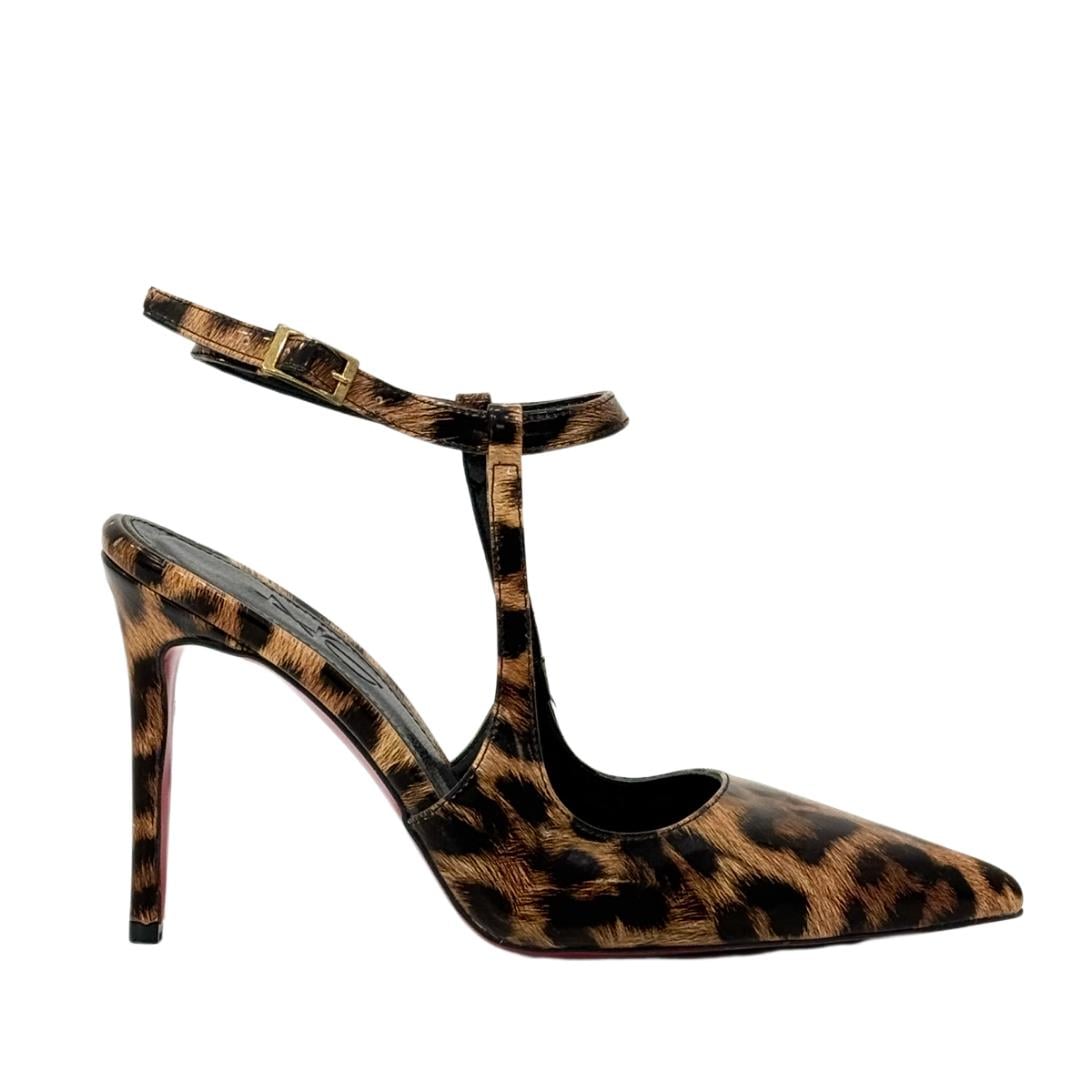 Leopar Bant Detaylı Tasarım Stiletto