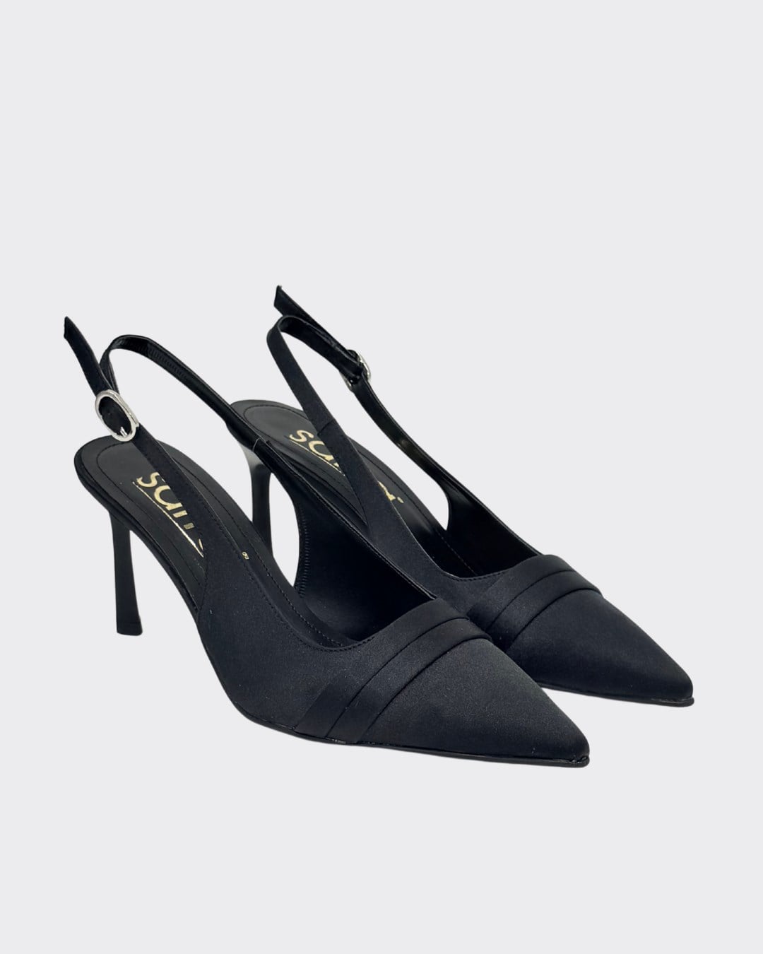 Saten 9 Cm Rahat Topuklu Stiletto