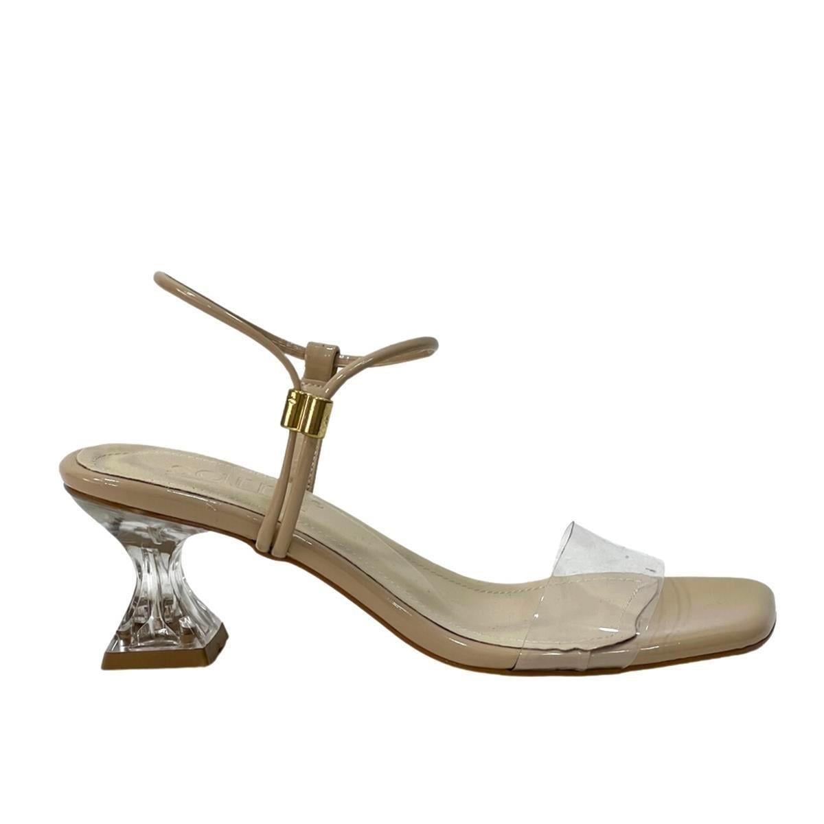 Şeffaf Bantlı 6 Cm Topuklu Rahat Terlik Ayakkabı