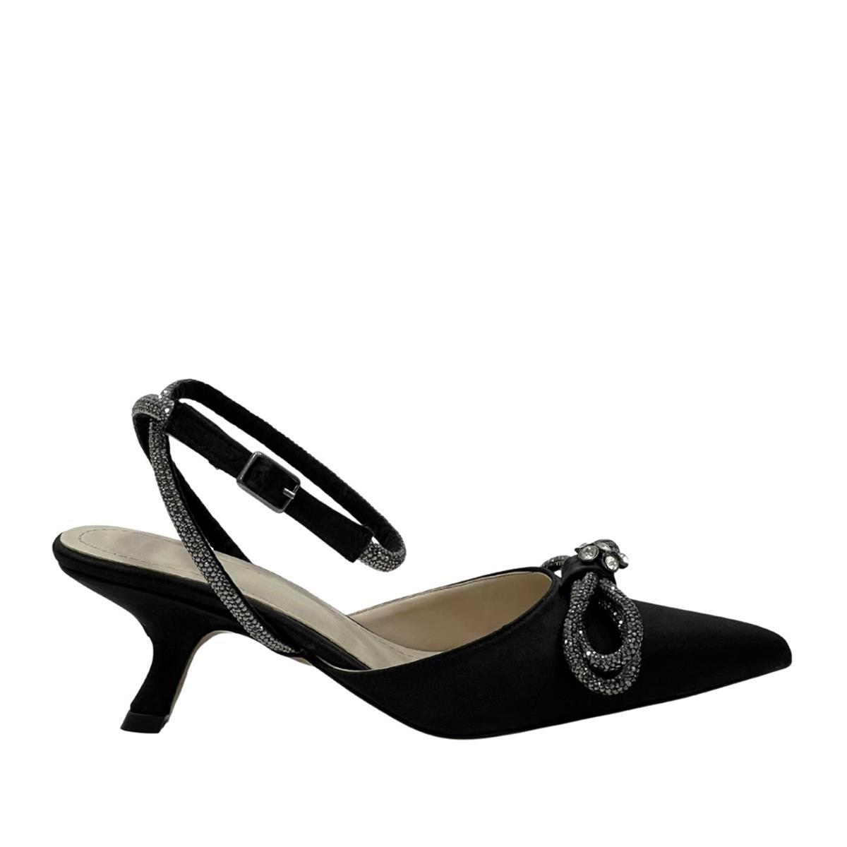 Siyah 7 Cm Topuklu Rahat Stiletto