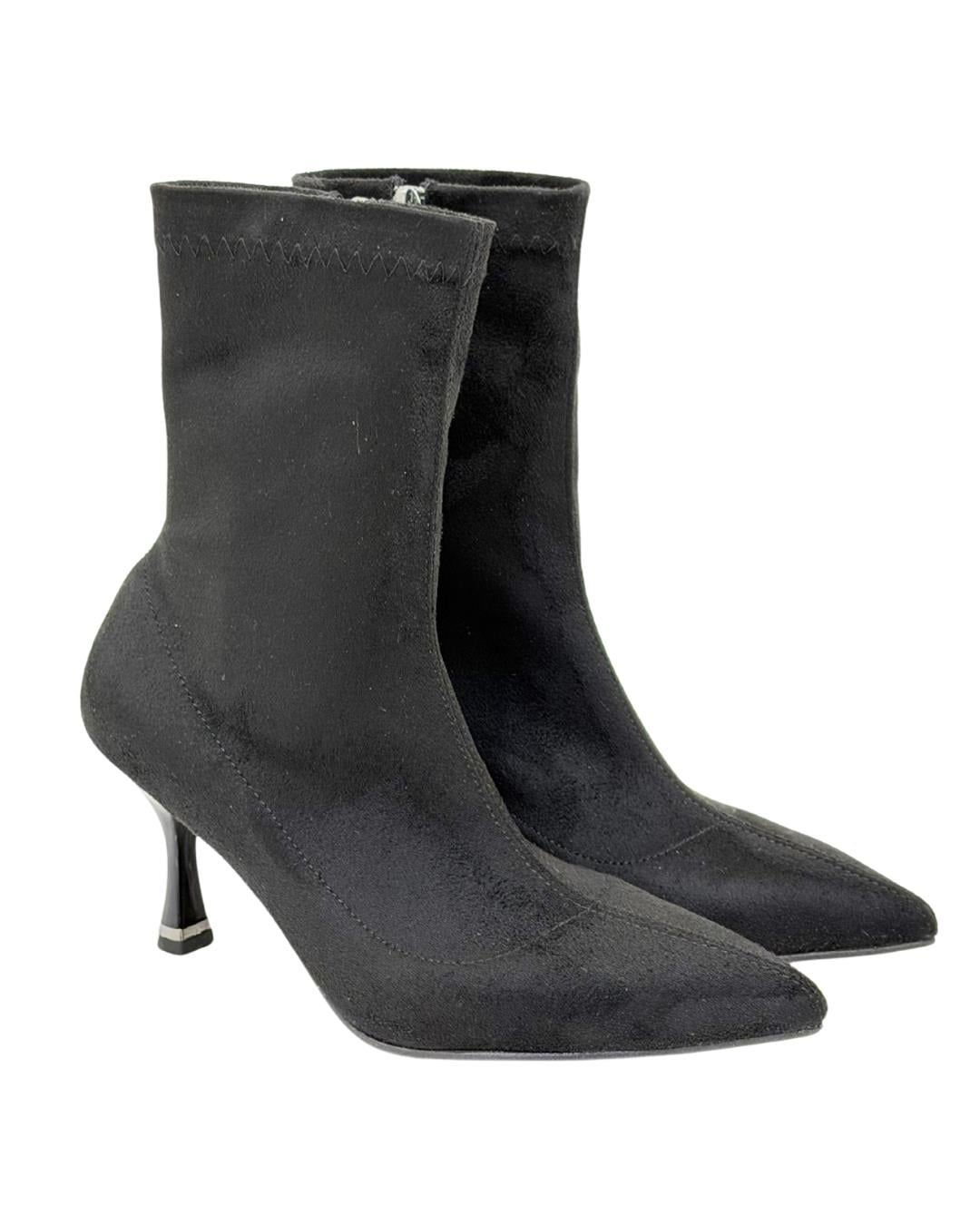 Streç 7 Cm Rahat Topuklu Stiletto Bot