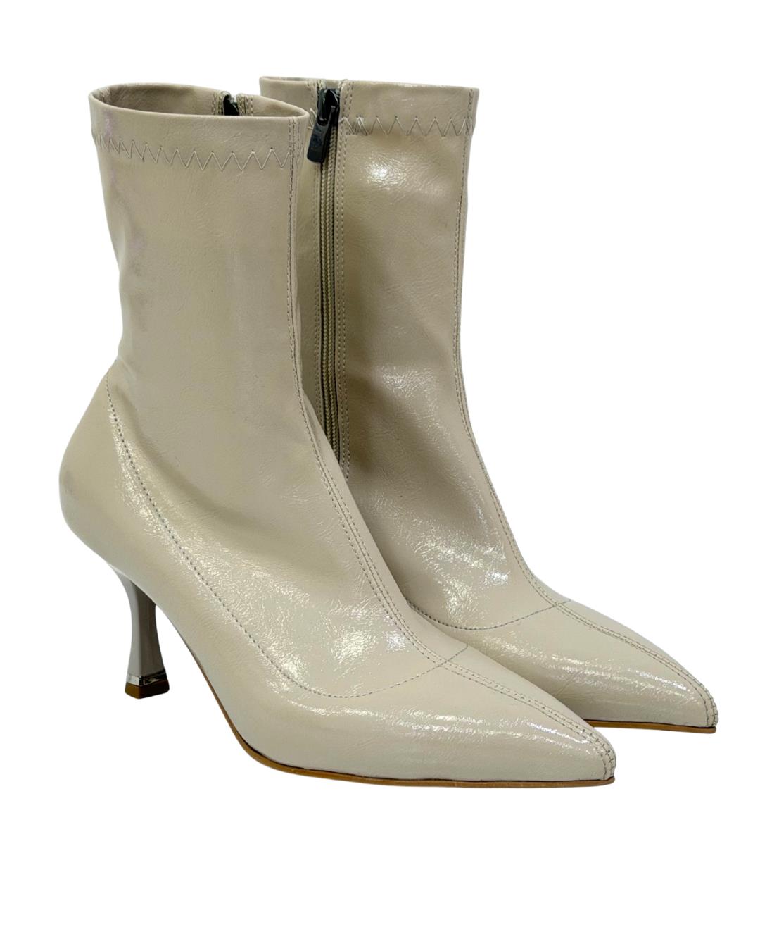 Streç 7 Cm Rahat Topuklu Stiletto Bot