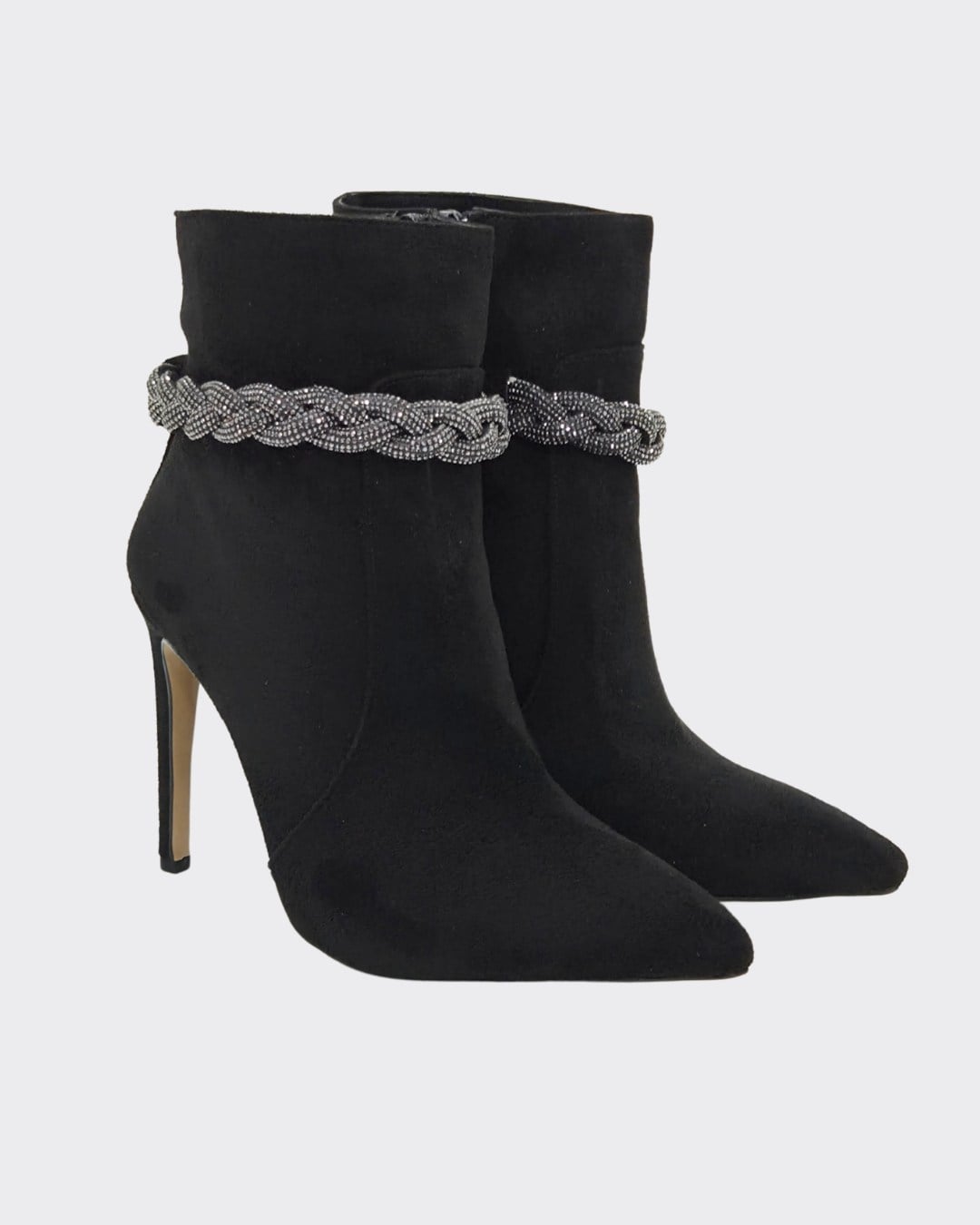 Süet 10 Cm Topuklu Stiletto Bot