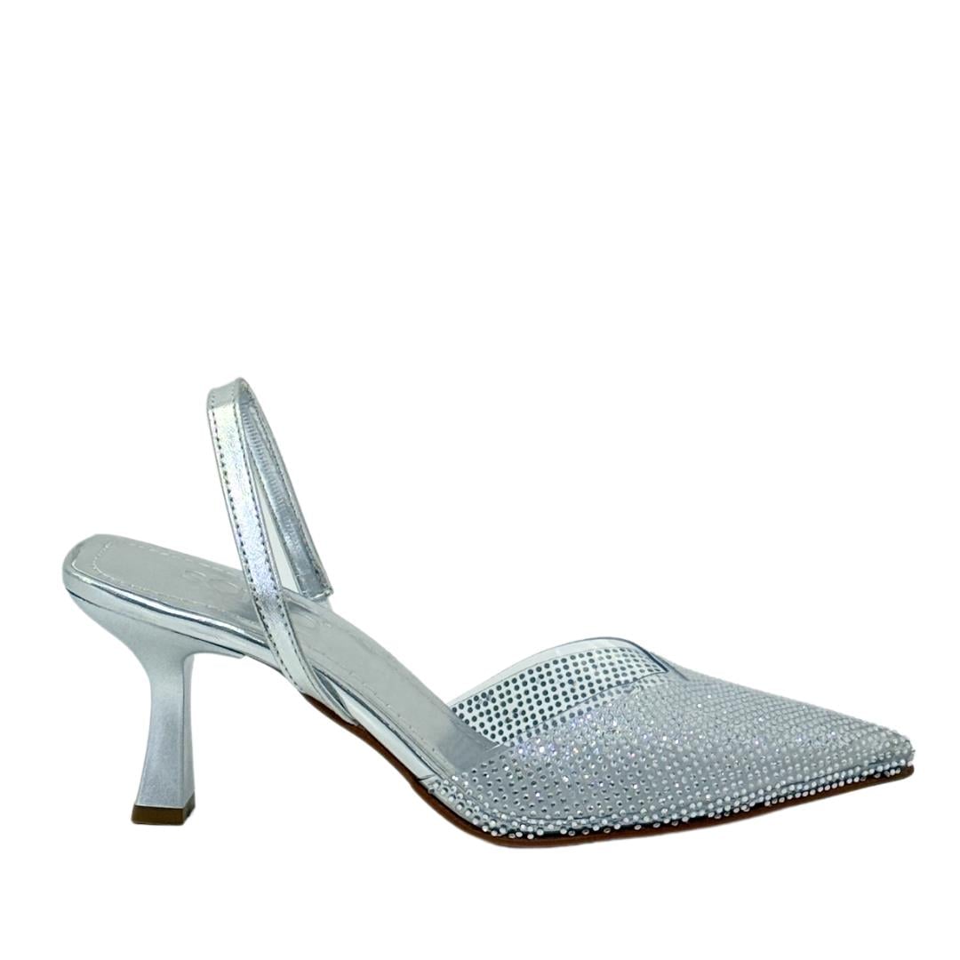 Taş İşlemeli Şeffaf Rahat Stiletto
