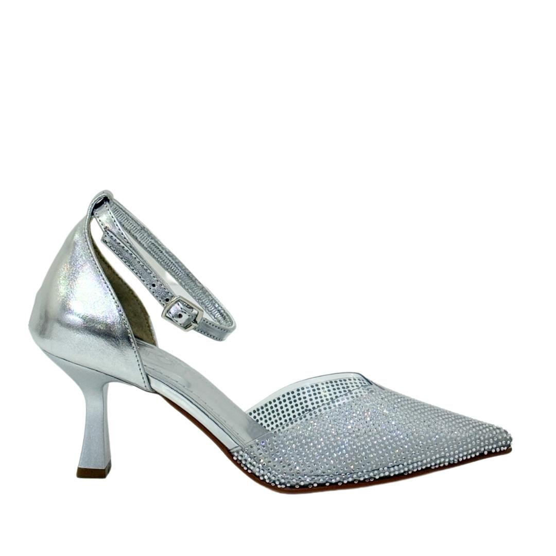Taş İşlemeli Şeffaf Rahat Stiletto