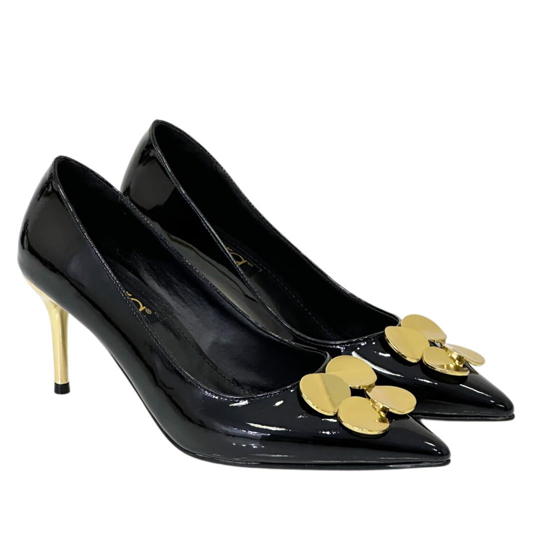 Tasarım Tokalı Rahat Topuklu Stiletto