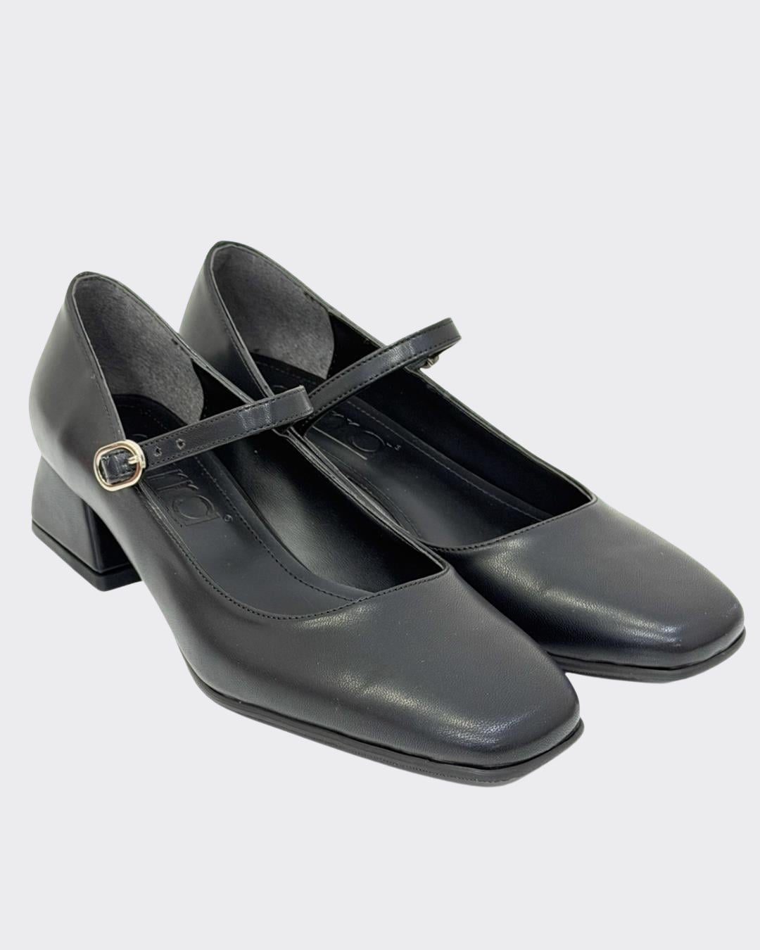 Tek Bantlı 4 Cm Kare Topuklu Ayakkabı