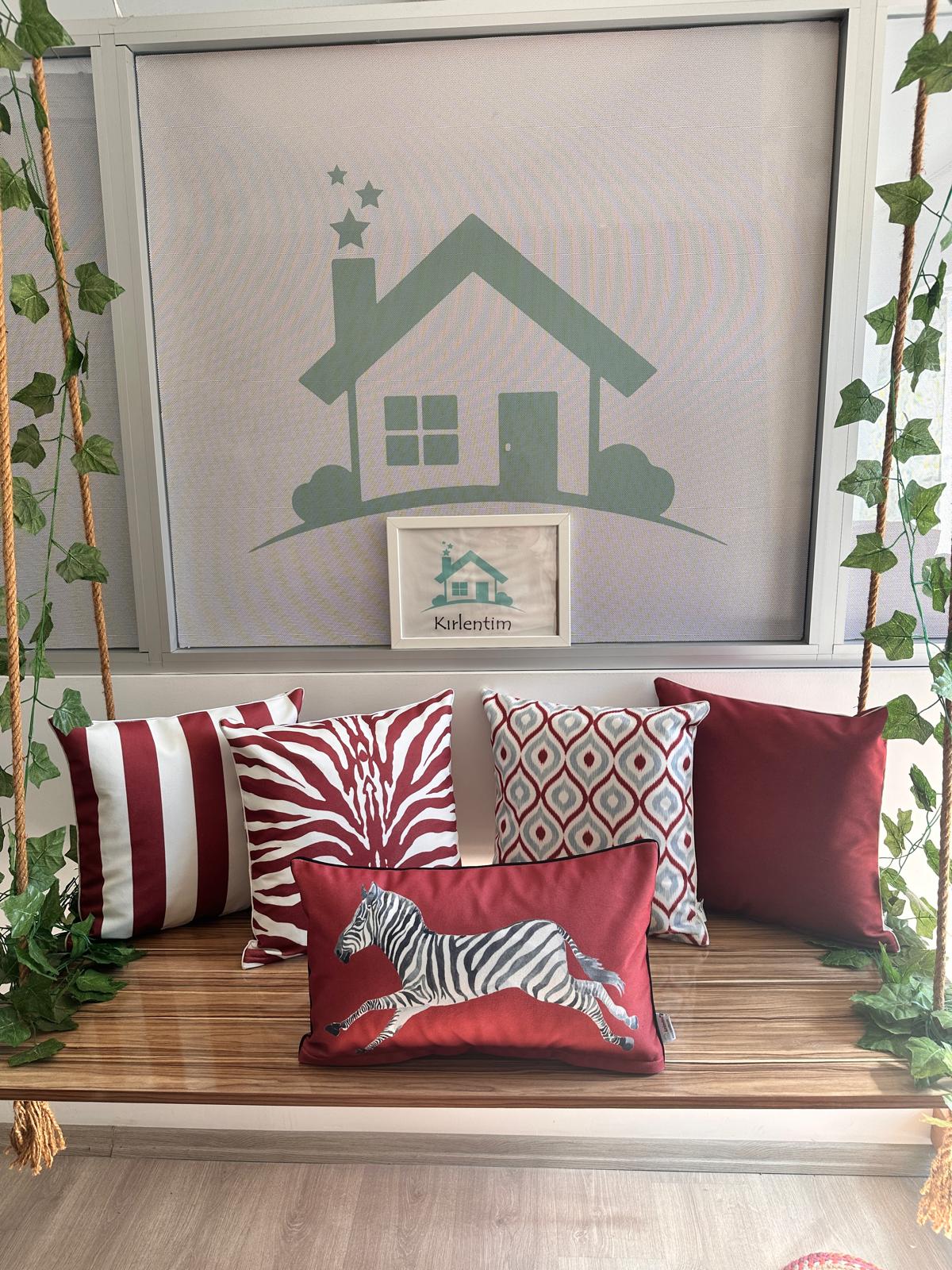 BORDO-ZEBRA-ÇİZGİLİ-GEOMETRİK-DÜZ- 5Lİ KOMBİN SET