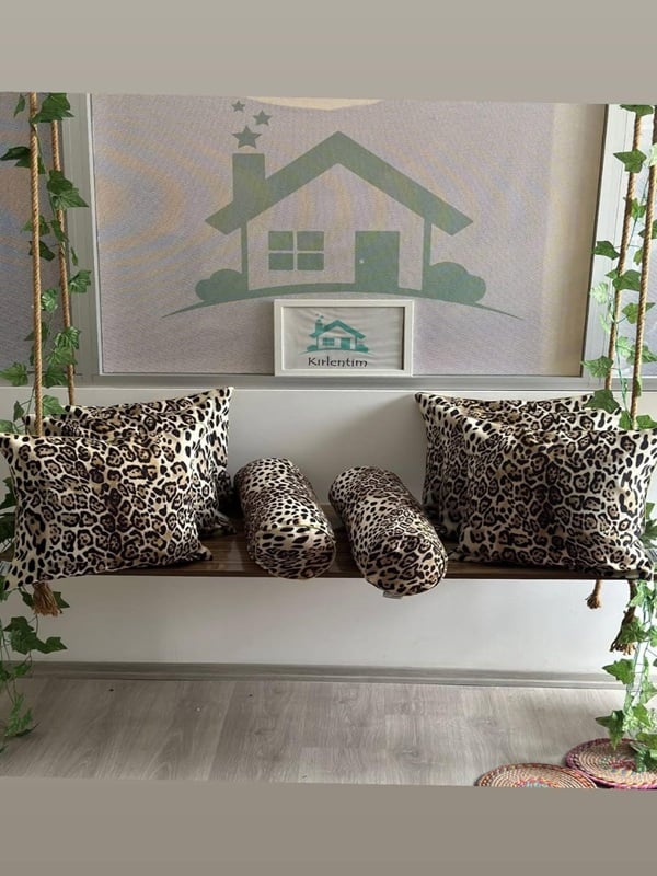 E543 LEOPAR KARE-SİLİNİDİR KOMBİN SET