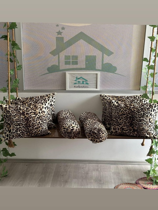 E543 LEOPAR KARE-SİLİNİDİR KOMBİN SET