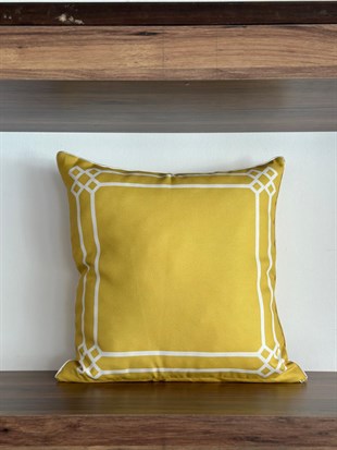 E643 SARI ZEMİN BEYAZ ÇERÇEVELİ KIRLENT
