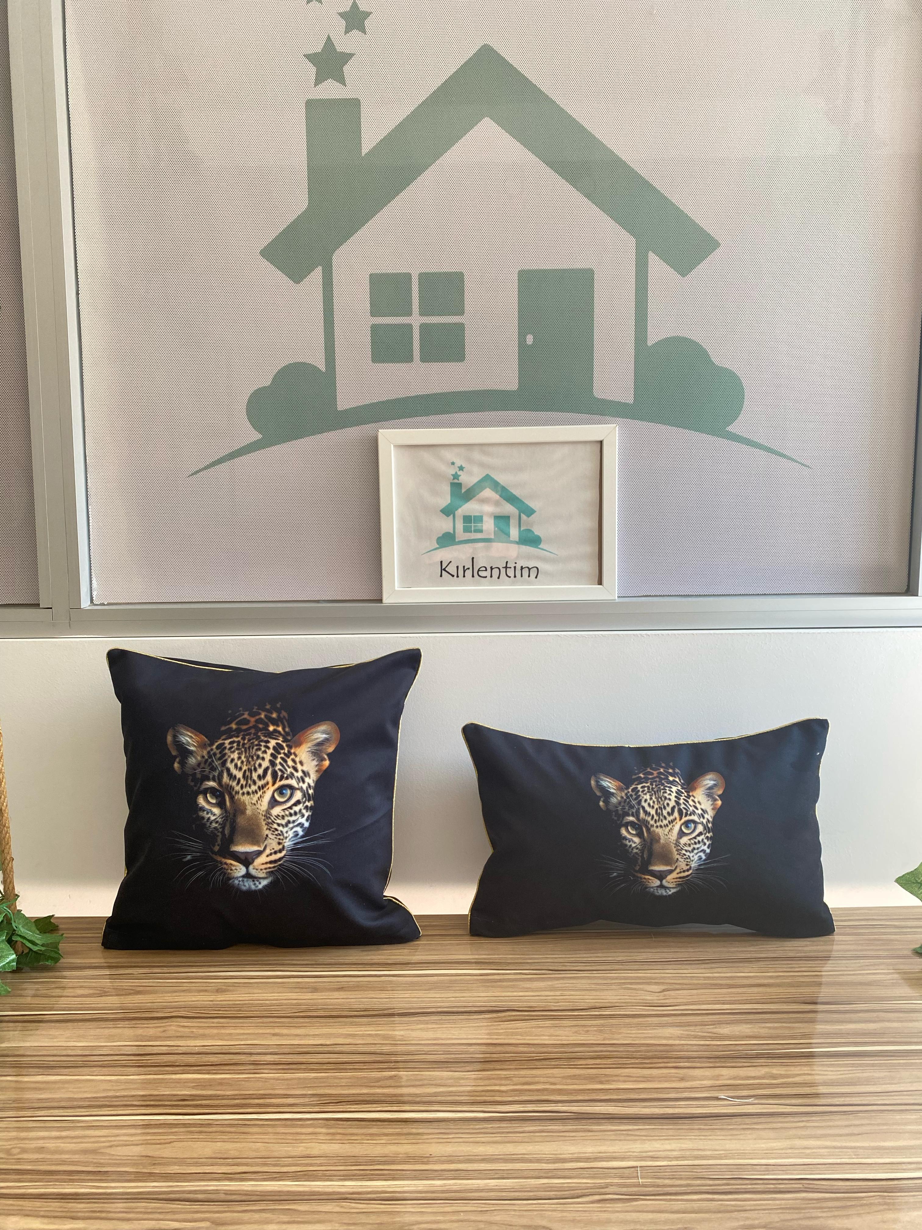 H1196 LEOPAR KARE-DİKDÖRTGEN KOMBİN SET