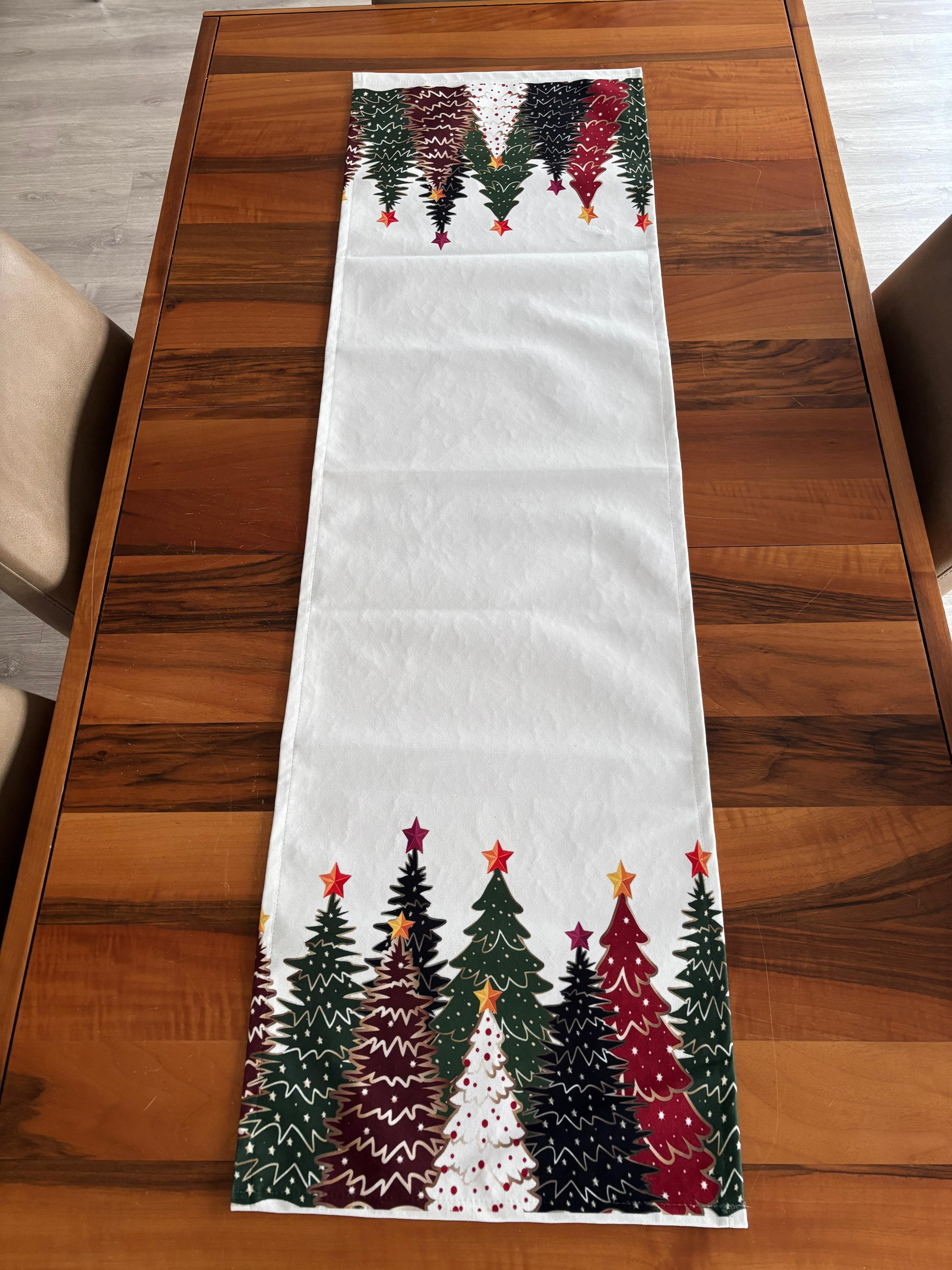 H1264-RNR RENKLİ ÇAM AĞAÇLARI RUNNER