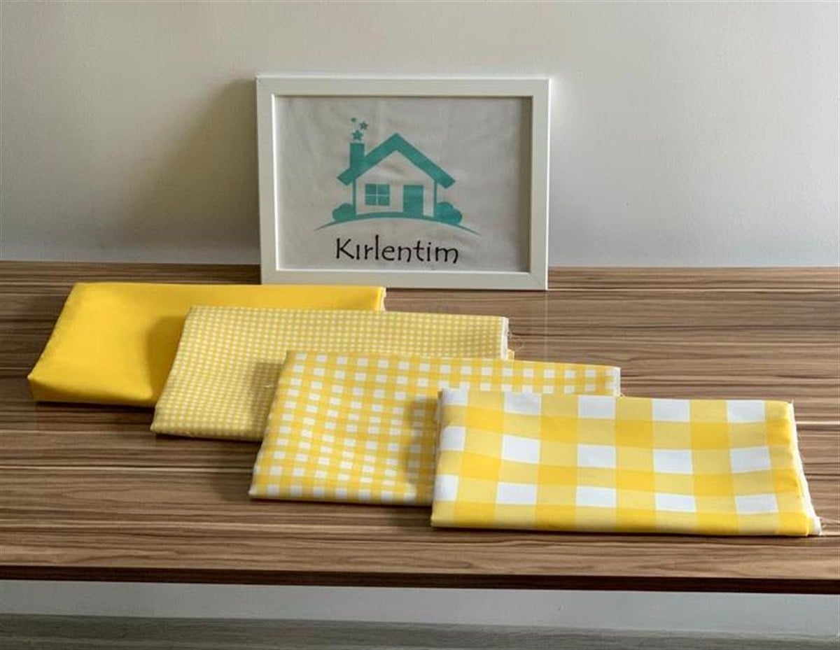 K983V1 SARI EKOSE KOMBİNİ KUMAŞ