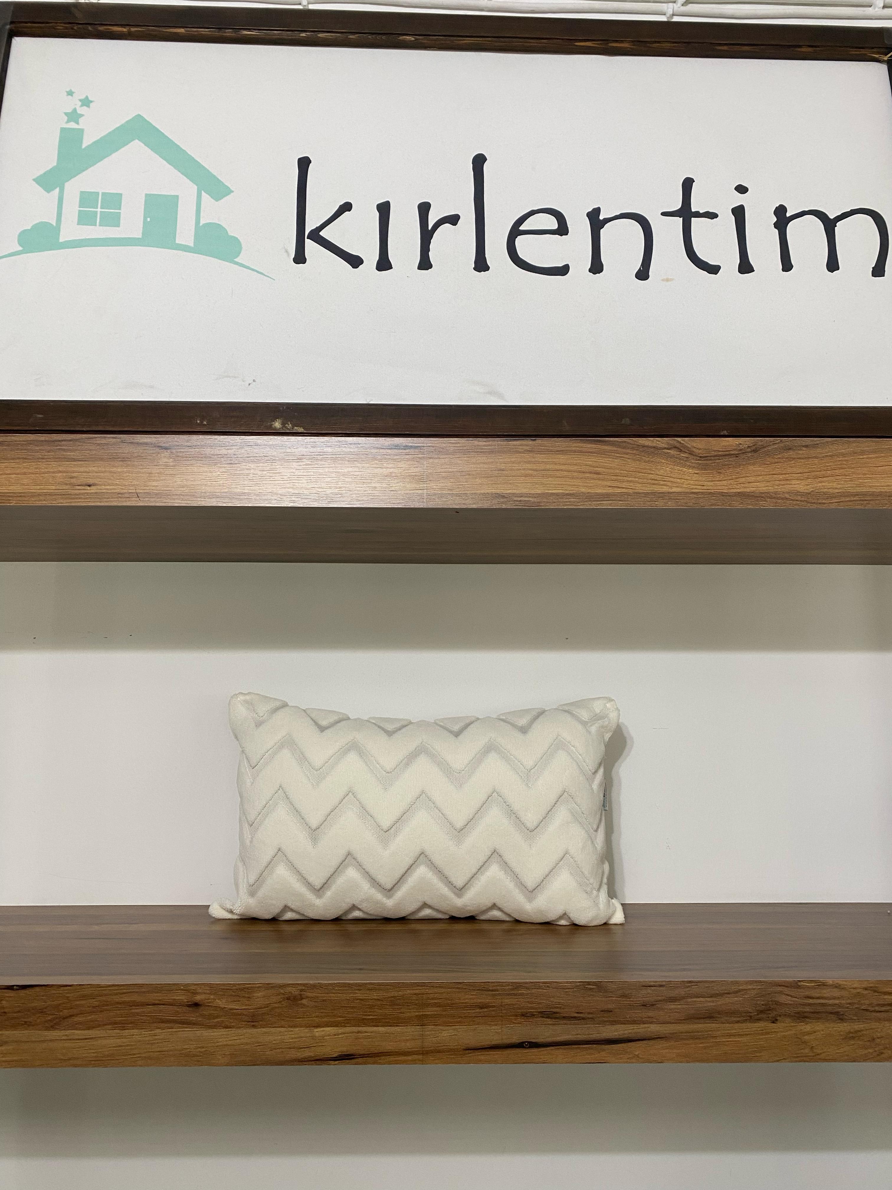 KREM RENK ZİK ZAK DESEN BOHEM PUNCH İŞLEMELİ-3050