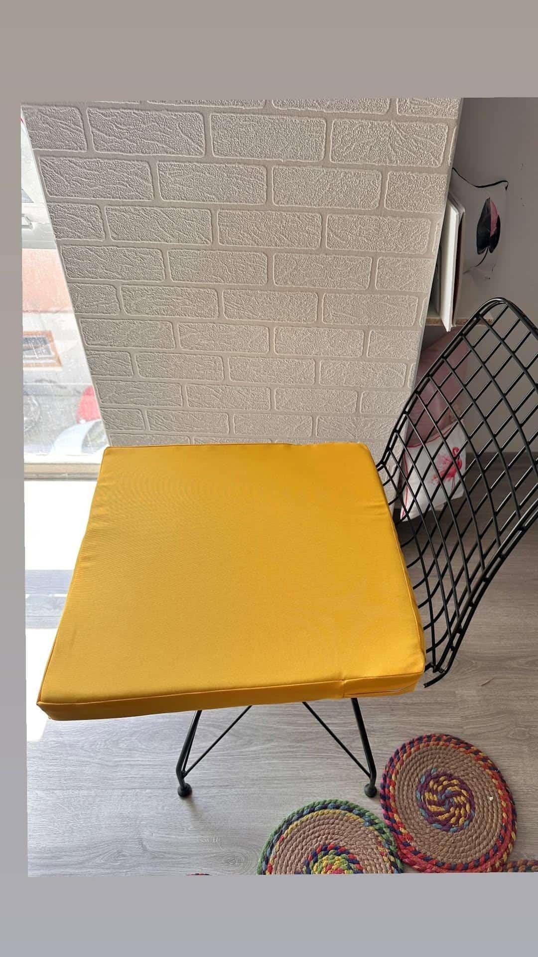 SU GEÇMEZ  KALİTELİ OXFORD KUMAŞ 5 CM SÜNGERLİ - DÜZ SARI - MİNDER