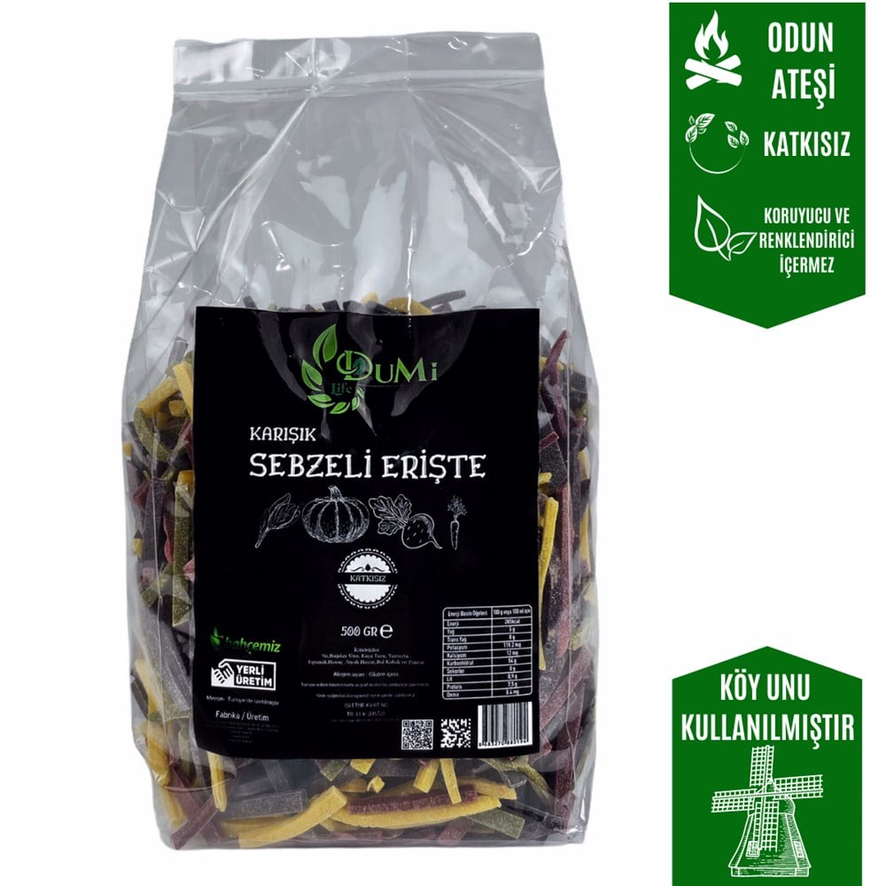 Karışık Sebzeli Erişte 1 Kg