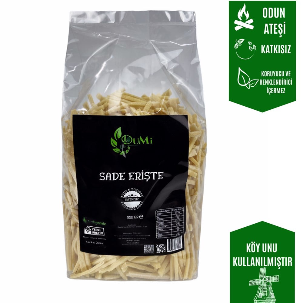 Sade Erişte Geleneksel 500 Gr (Köy Yumurtalı )