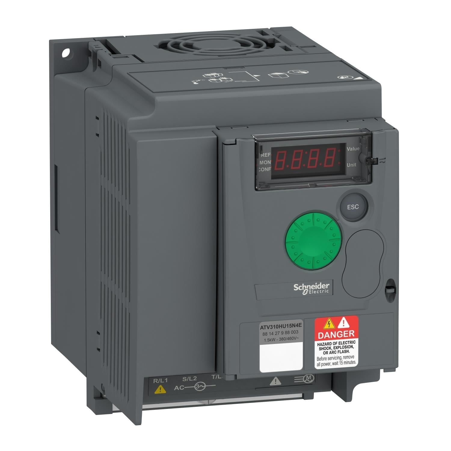 Değişken hızlı sürücü ATV310, 1.5 kW, 2 hp, 380...460 V, 3 fazı, filtresiz