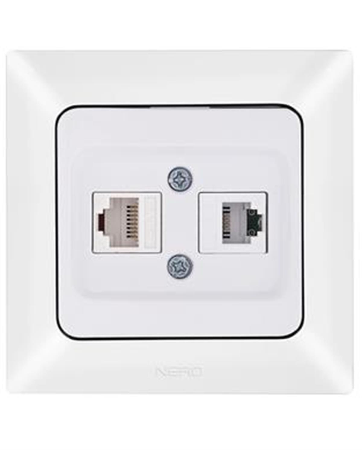 93-XX-21-DN Data+ Numeris Priz [Cat 5 + Cat 3]