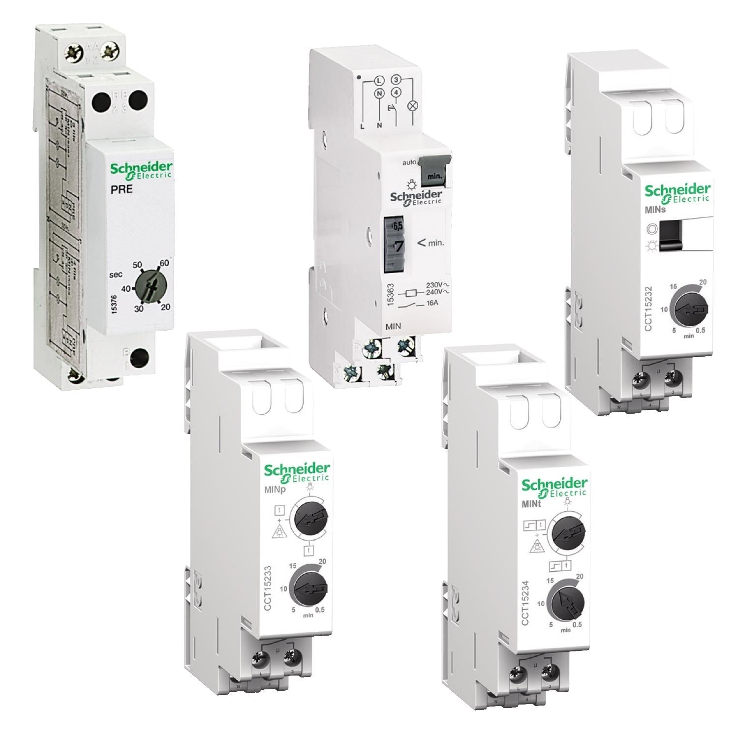 Acti 9 MINp Sessiz Elektronik zamanlayıcı - 0,5-60 dk