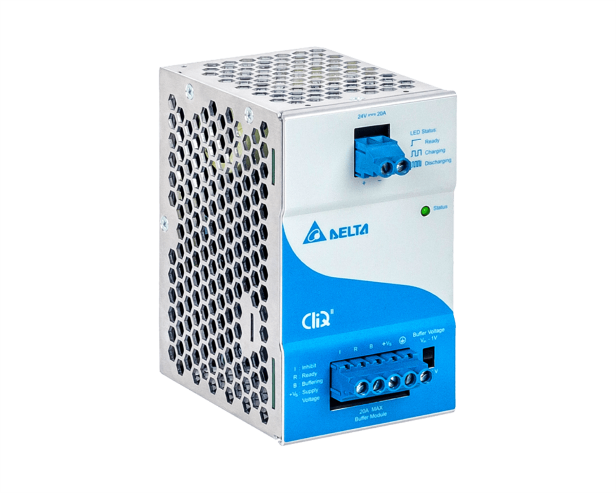DELTA CliQ ACC Ray Tipi Güç Kaynağı, Giriş: 22-28VDC, Çıkış: 24V 480W