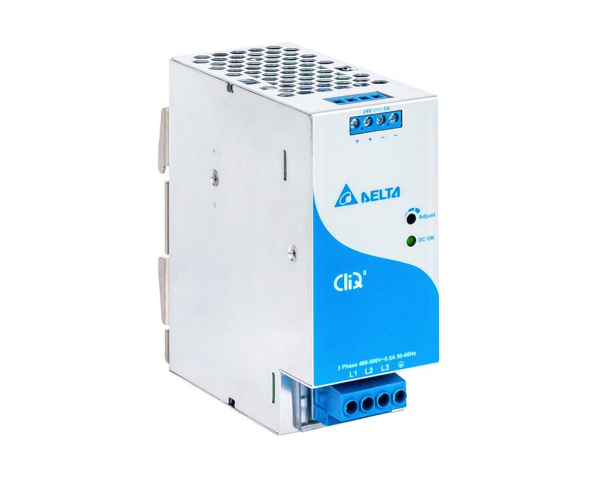 DELTA CliQ II Ray Tipi Güç Kaynağı, Giriş: 320-600VAC 3 Faz, Çıkış: 24V 60W, ATEX Sertifikalı 