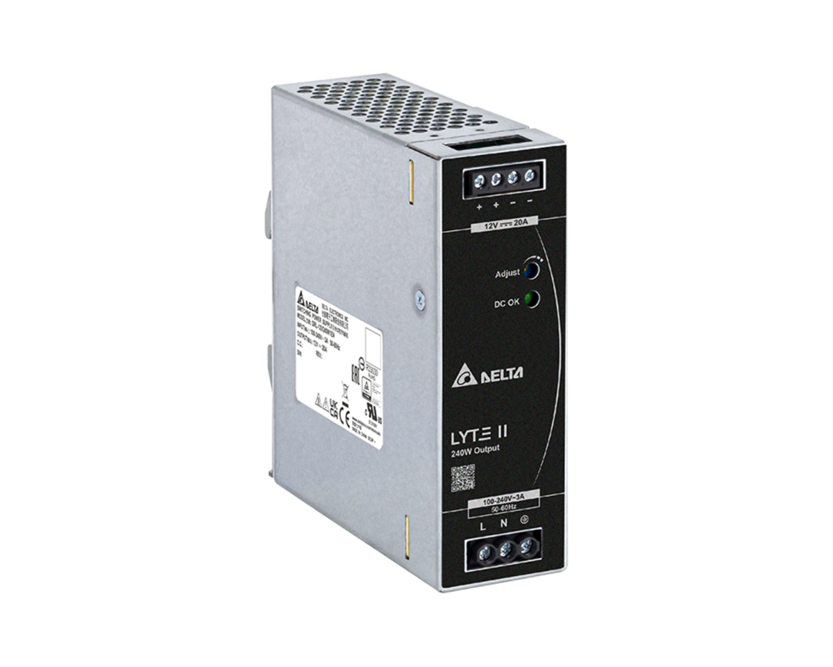 DELTA Lyte II Ray Tipi Güç Kaynağı, Giriş: 90-264VAC 1Faz, Çıkış: 12V 240W