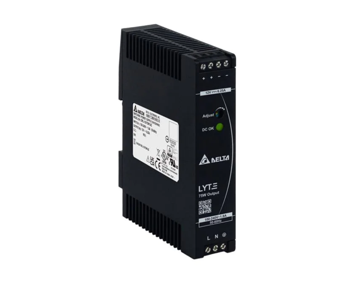 DELTA Lyte II Ray Tipi Güç Kaynakları, Giriş: 85-264VAC 1Faz, Çıkış: 12V 75W