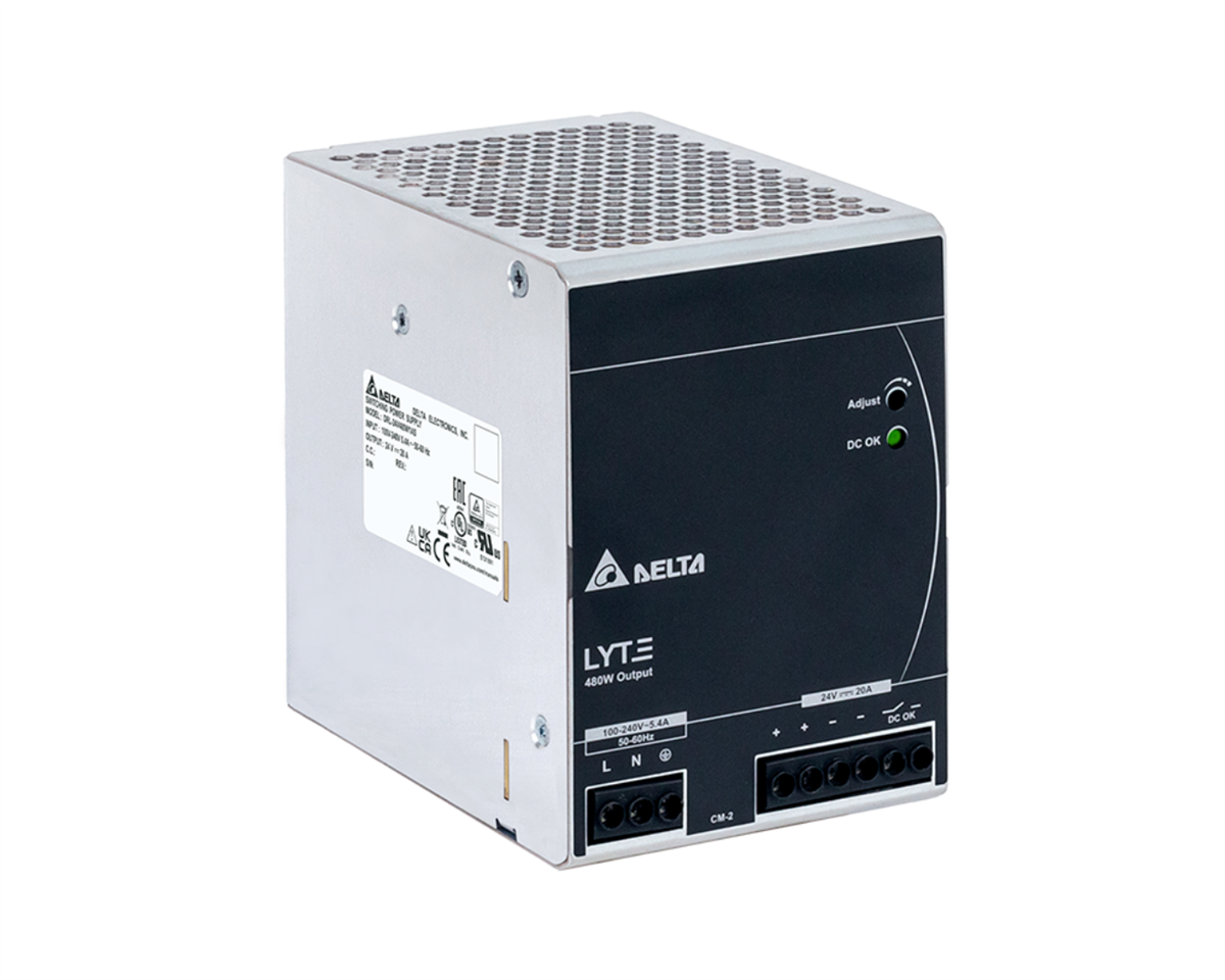 DELTA Lyte Ray Tipi Güç Kaynağı, Giriş: 85-264VAC 1Faz, Çıkış: 24V 480W
