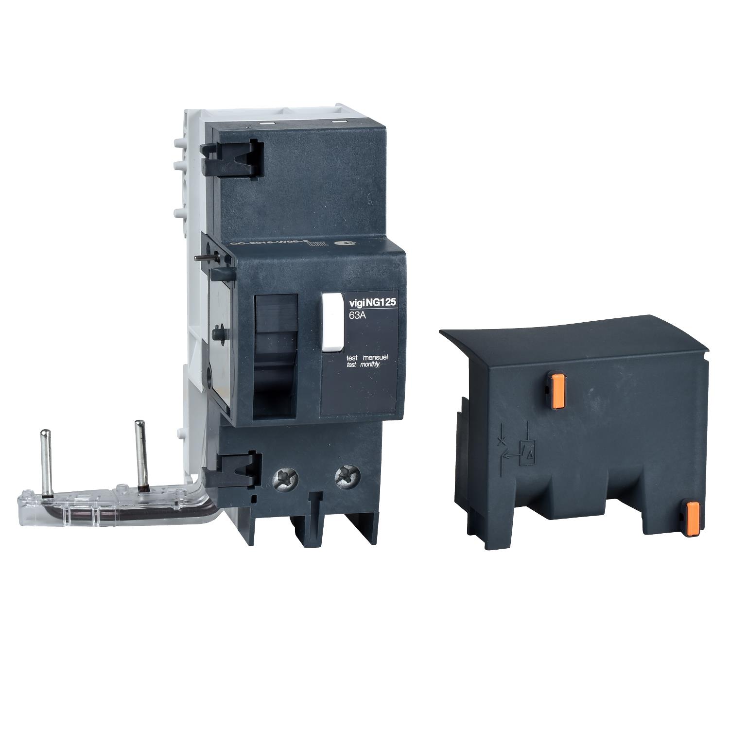 NG125 - Toprak Kaçağı Eklenti Bloğu - Vigi NG125 - 2P - 63A - 300mA