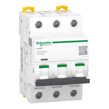 Sigorta, Acti9 iC60L, 3P, 6.3 A, MA Eğrisi