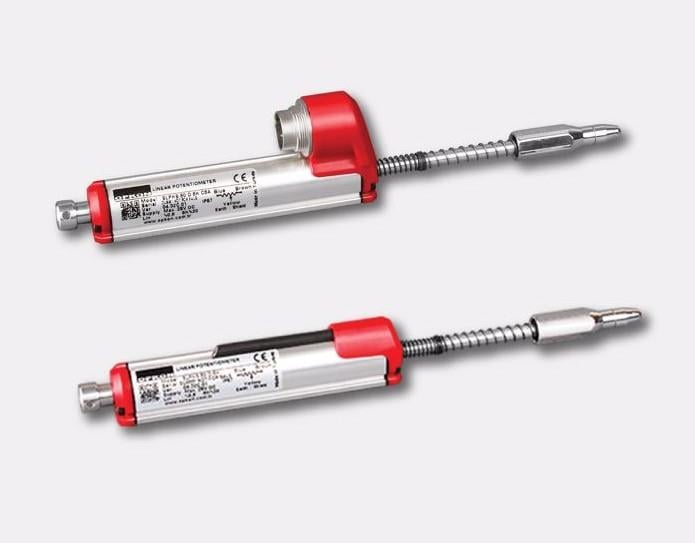 SLPKS Lineer Potansiyometre Dıstan Yaylı Tip, Ince Gövde Serisi 10 - 100 mm
