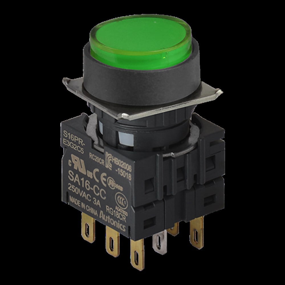 Yaylı Buton Ø16㎜ Kontrol Anahtarı S16PR-E3G2C24
