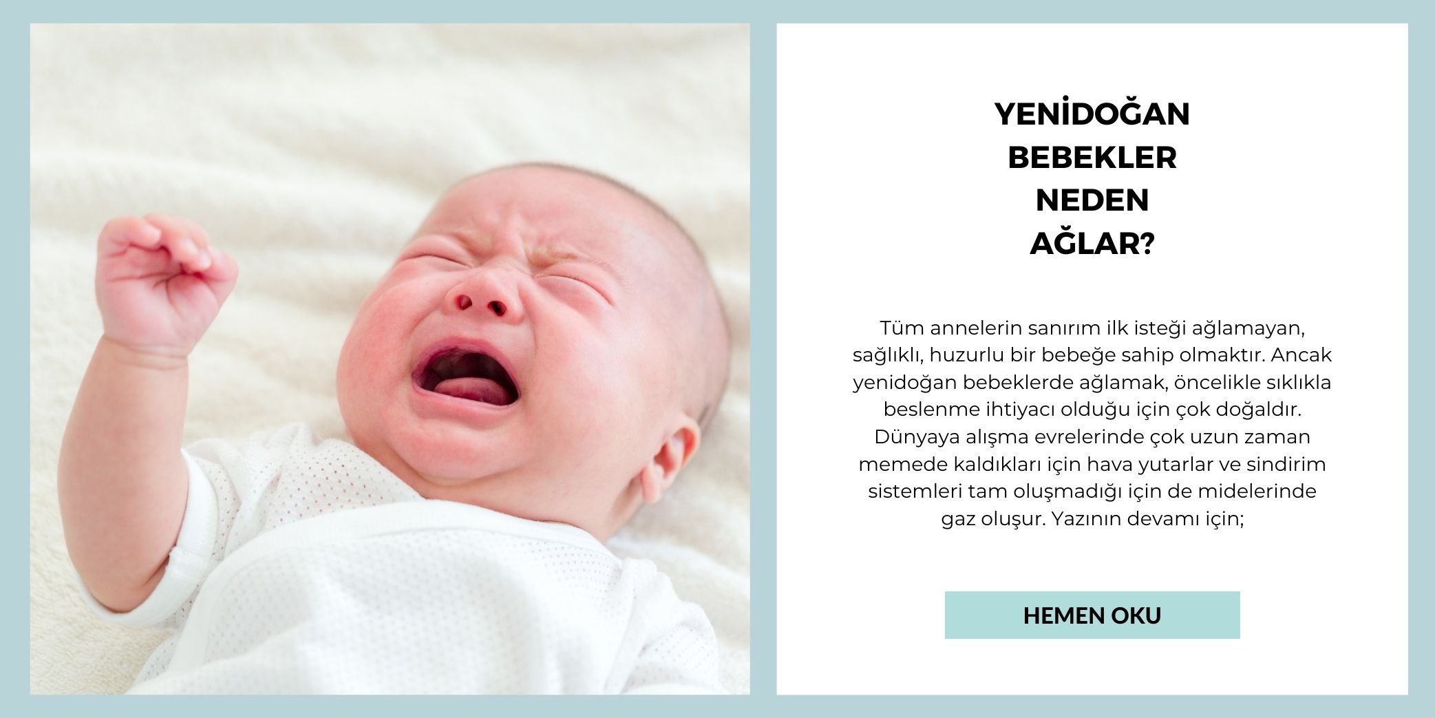 Yenidoğan bebekler neden ağlar?