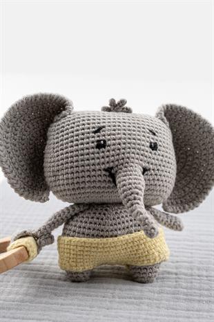 Amigurumi Fil Diş Kaşıyıcılı Uyku Arkadaşı