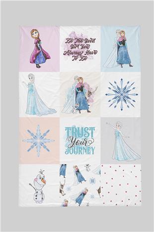 Baskılı Düz Çarşaf  Frozen Elsa Ve Anna