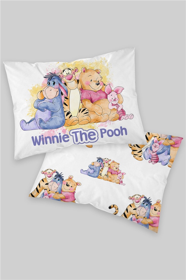 Pamuk Saten Yastık Kılıfı Winnie The Pooh
