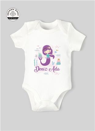 İsme Özel Body Mor Deniz Kızı