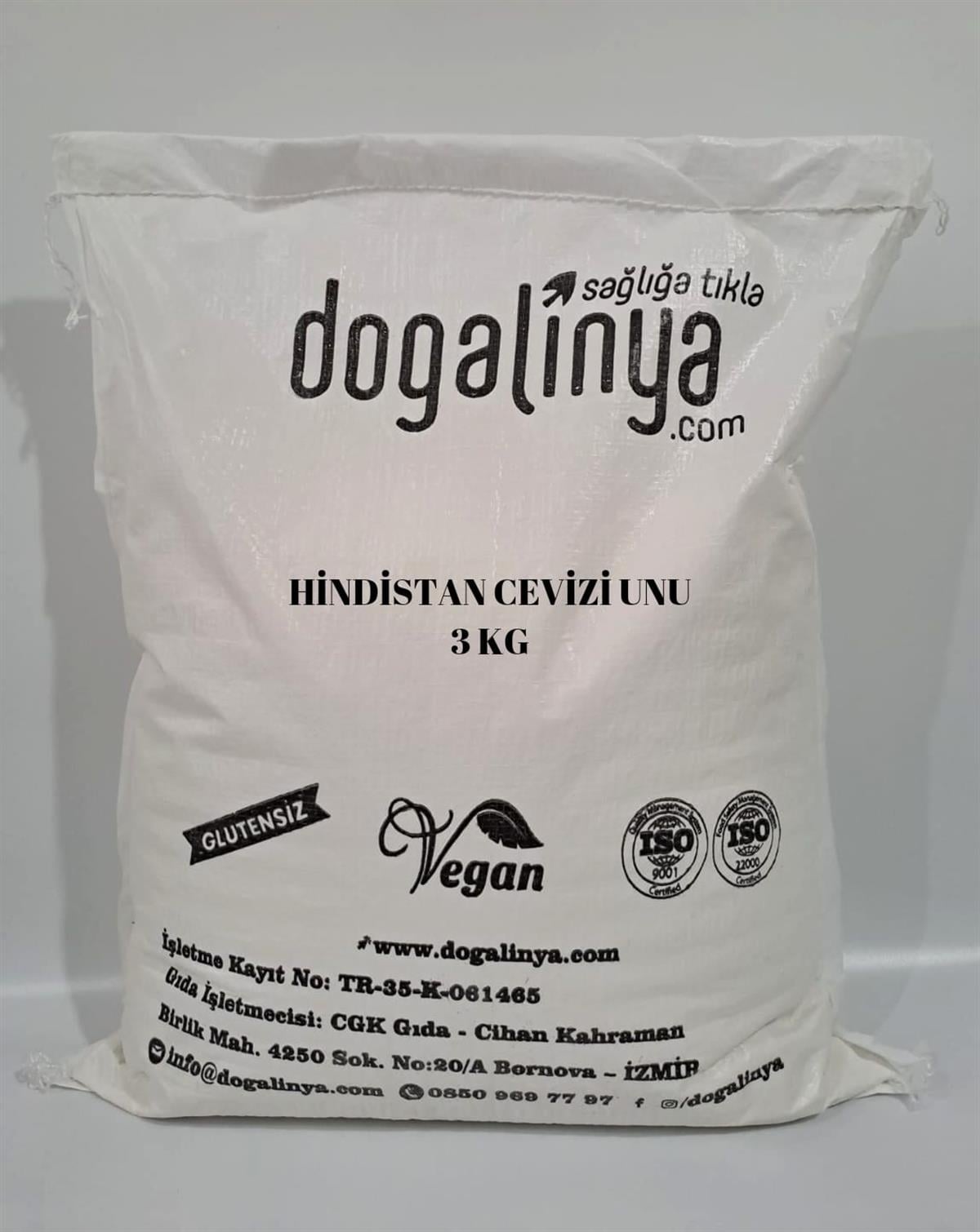 Doğalinya Glutensiz Hindistancevizi Unu 3 KgGlutensiz Ürünler