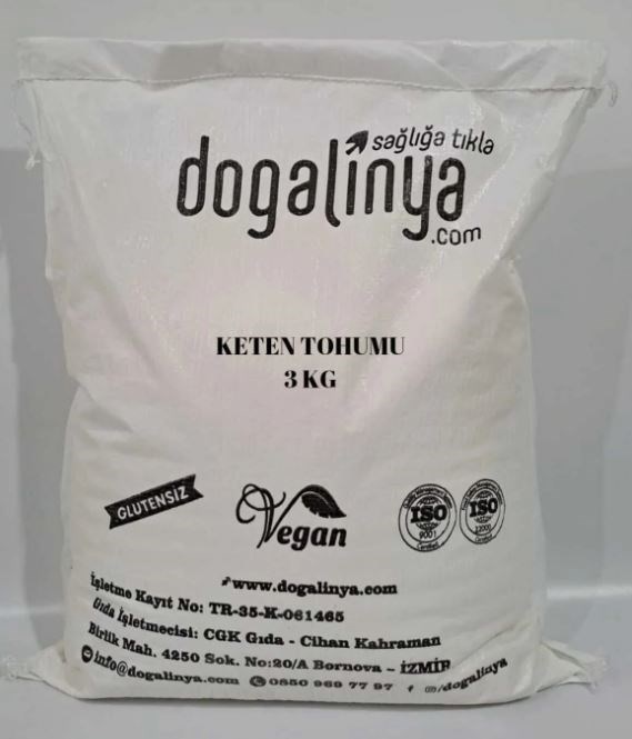 Doğalinya Glutensiz Keten Tohumu 3 kgGlutensiz Ürünler